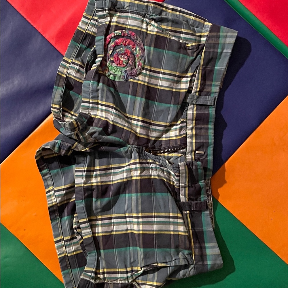 Old Navy Blue and White Floral Shirt